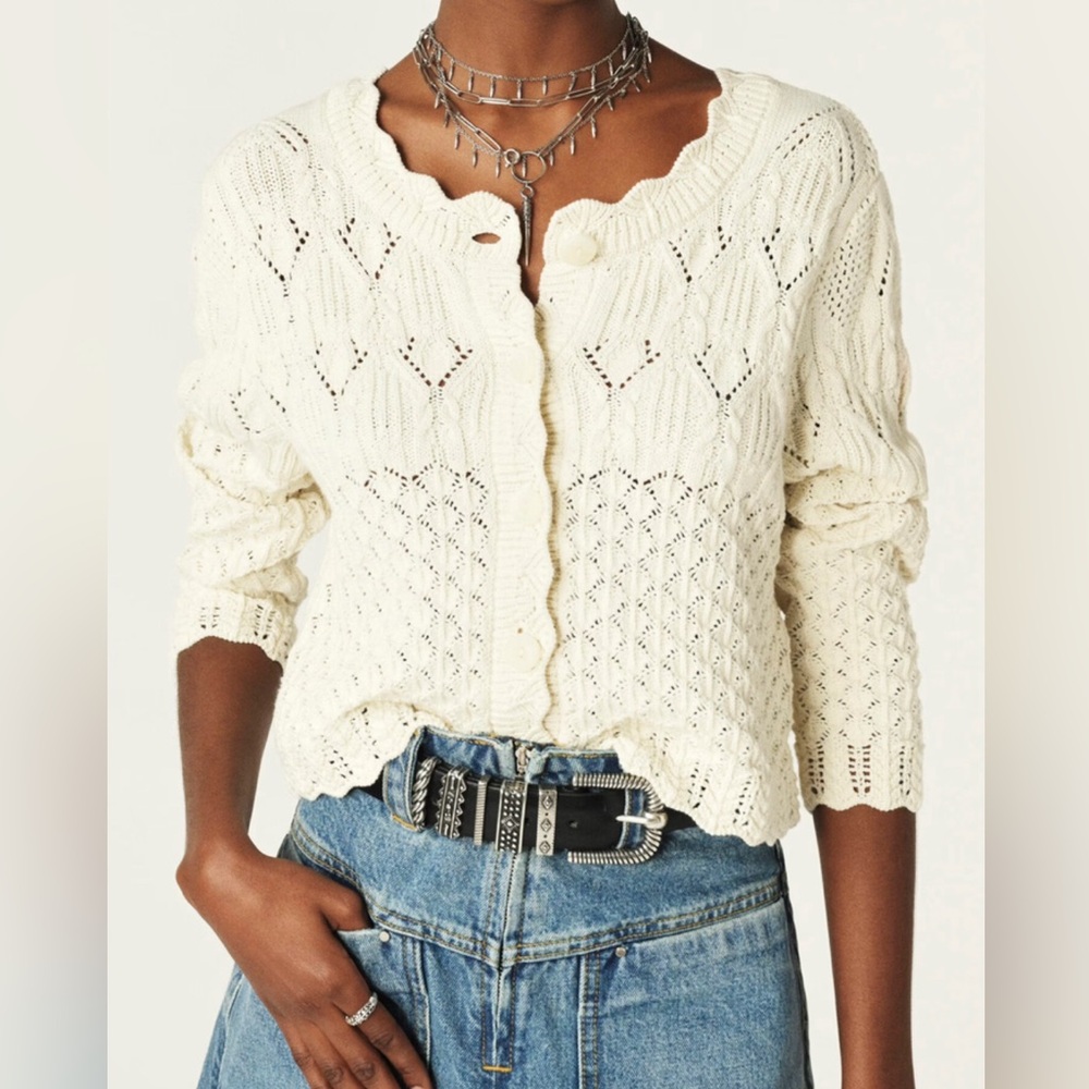 NWT BA&SH JUMP CARDIGAN ECRU🤍
